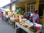 Many stalls offered cooked fish, snacks and sweets for sale